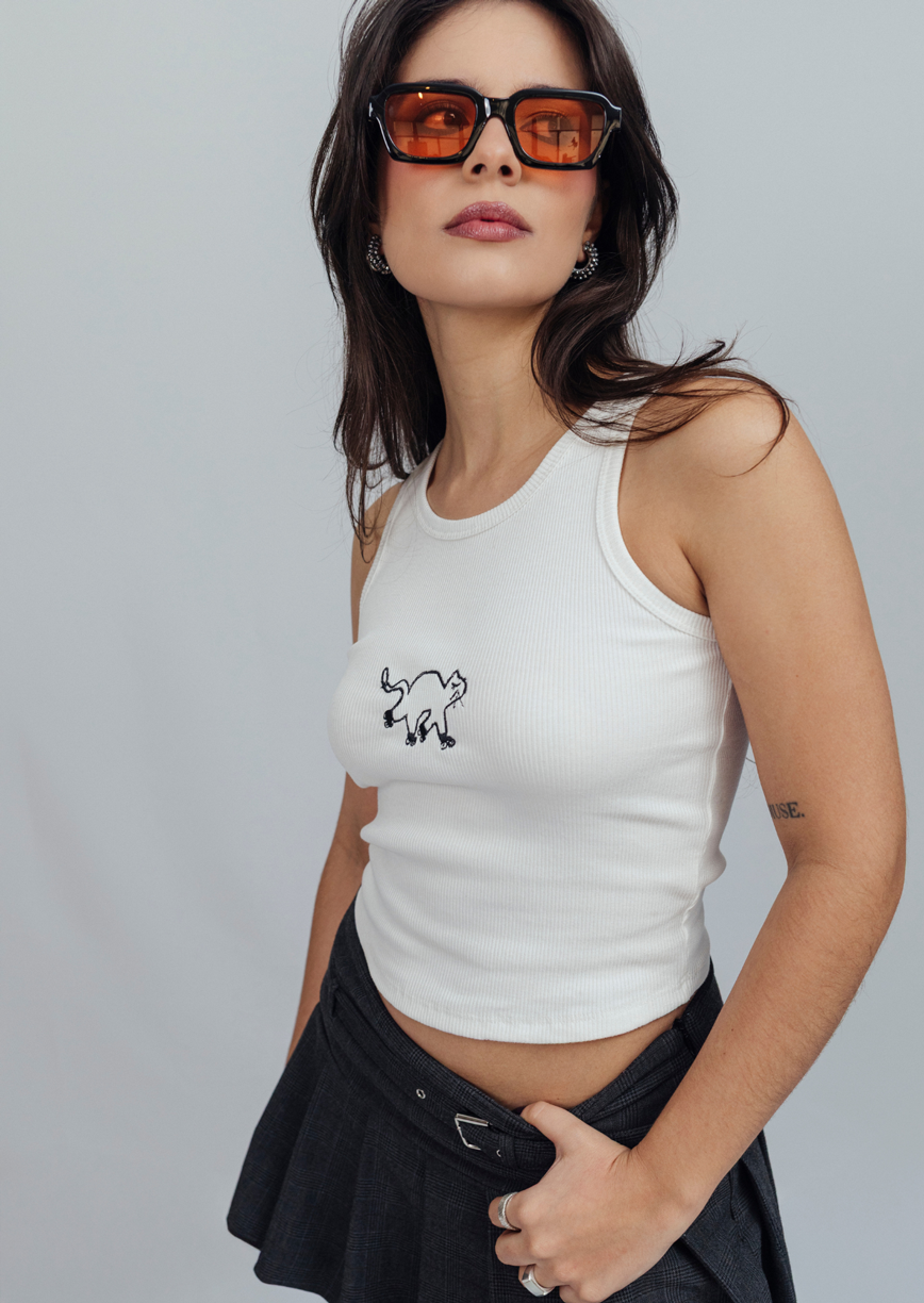 Half-zip + Tank top Gato